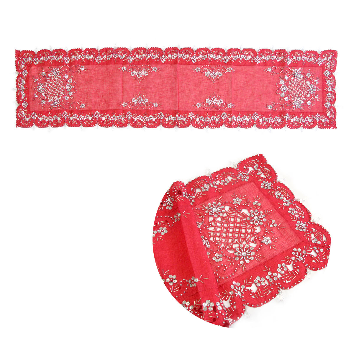 aurora-beaded-table-runner-diamonte-sequin-40-x-180-cm-red www.mallsonline.com.au