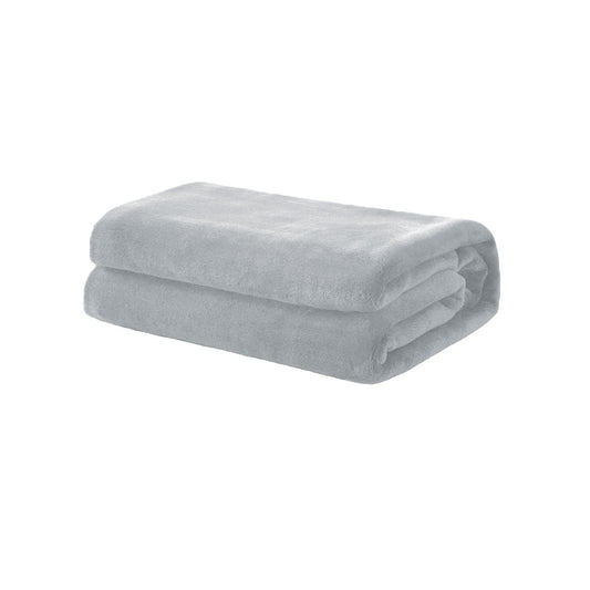 soft-coral-fleece-throw-rug-blanket-silver www.mallsonline.com.au