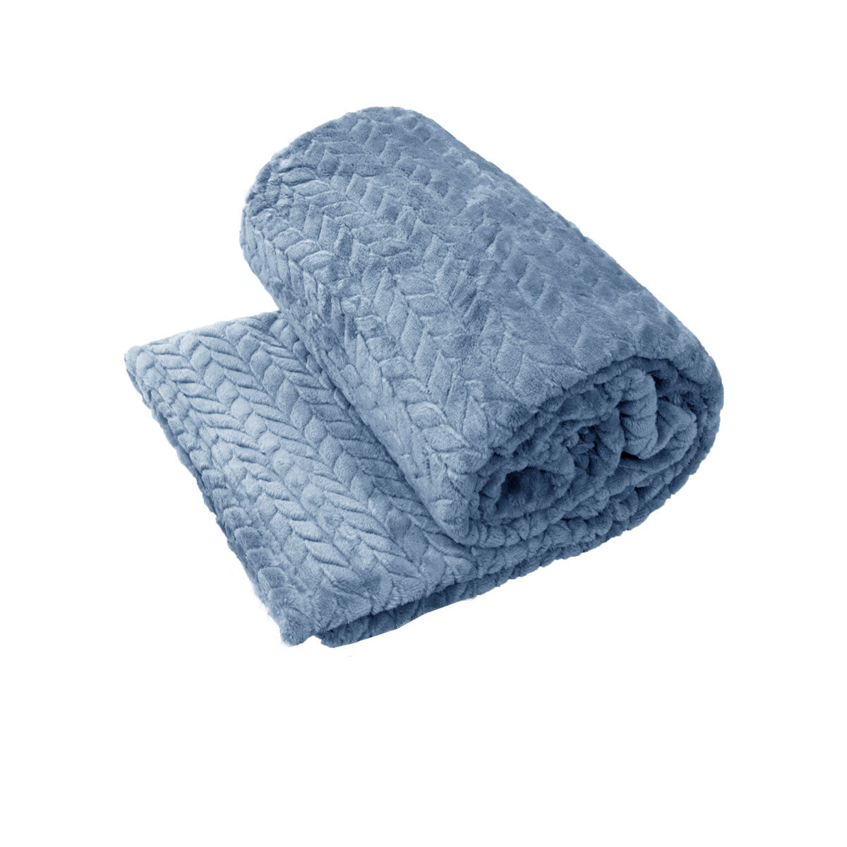 herringbone-coral-fleece-blanket-throw-rug-150x200-cm-blue www.mallsonline.com.au