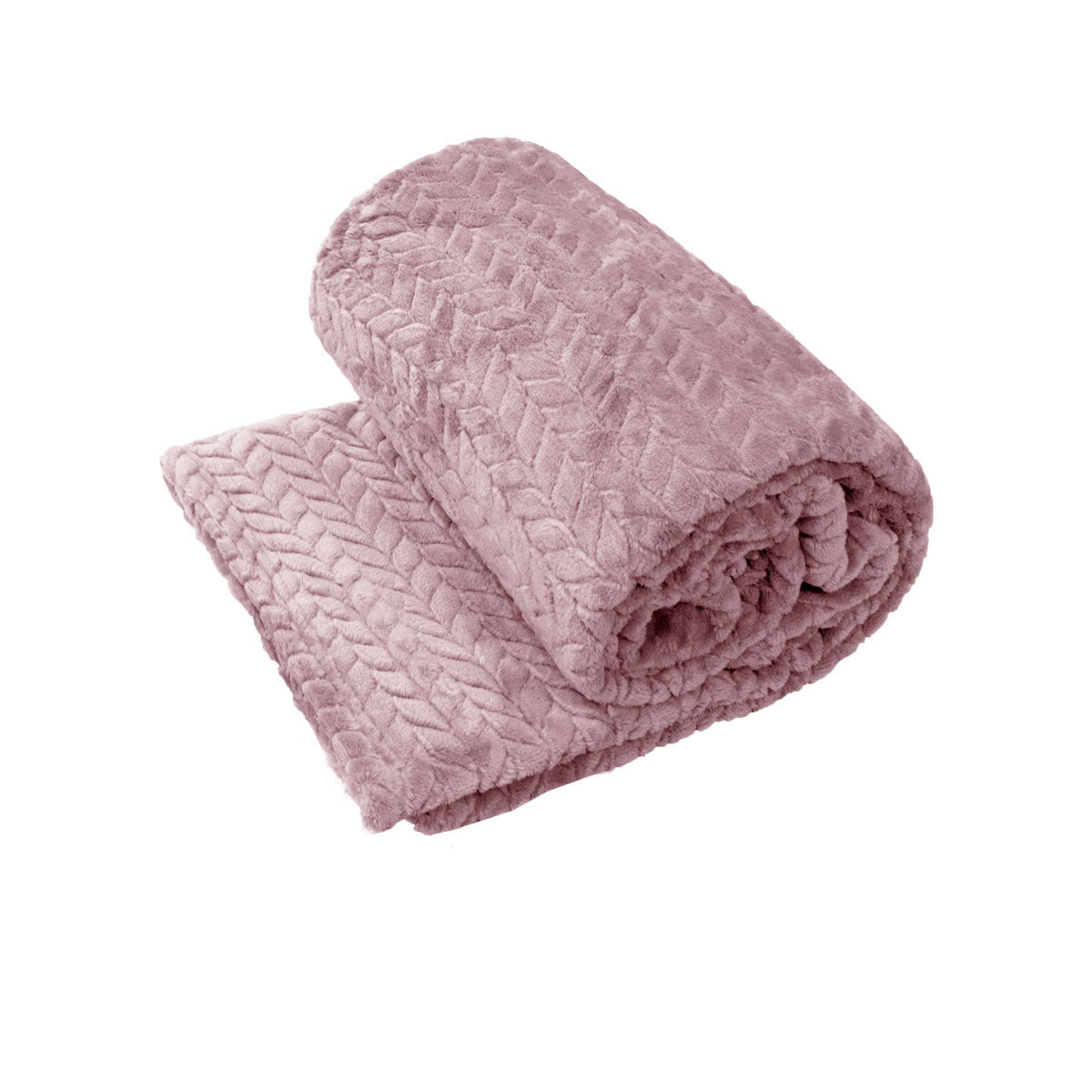 herringbone-coral-fleece-blanket-throw-rug-150x200-cm-dusty-pink www.mallsonline.com.au