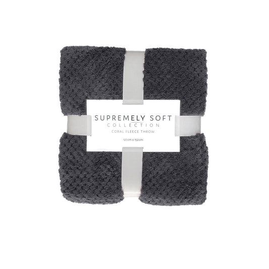 soft-diamond-fleece-throw-rug-charcoal www.mallsonline.com.au