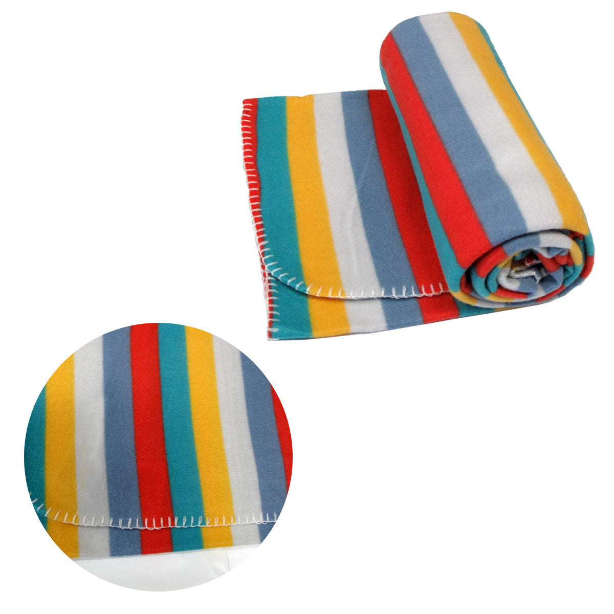 funky-cute-polar-fleece-throw-rug-bright-stripes www.mallsonline.com.au