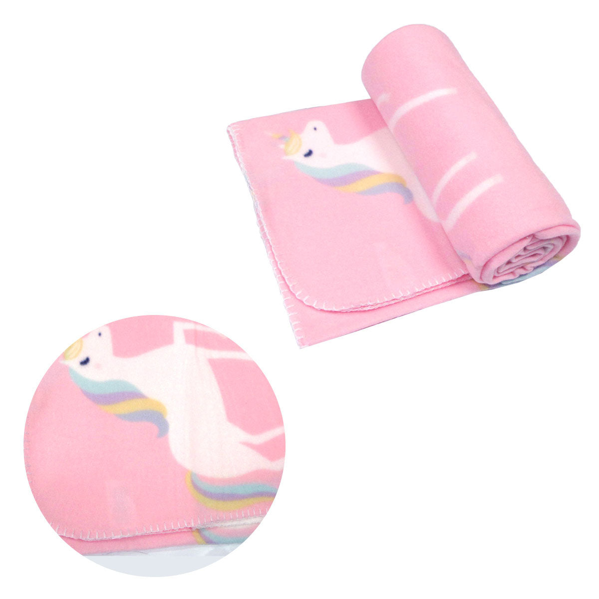 funky-cute-polar-fleece-throw-rug-pink-unicorn www.mallsonline.com.au