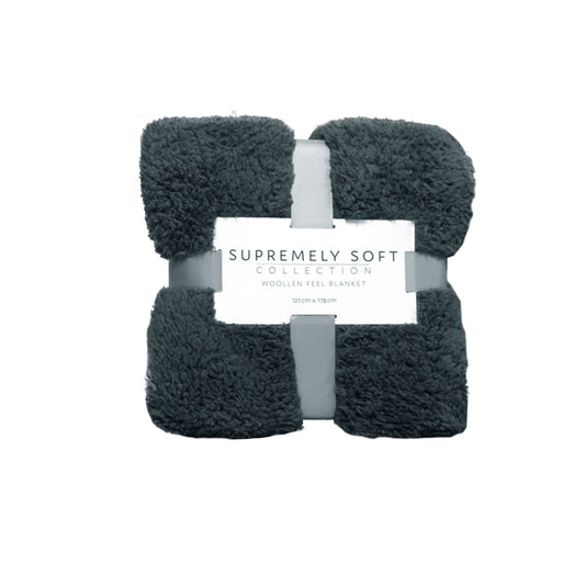 soft-woollen-feel-throw-rug-blanket-charcoal www.mallsonline.com.au