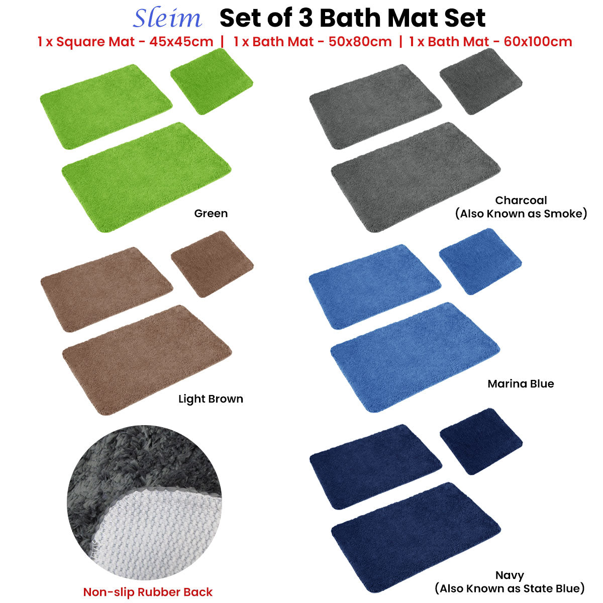 sleim-set-of-3-bath-mat-set-navy-also-known-as-state-blue at www.mallsonline.com.au