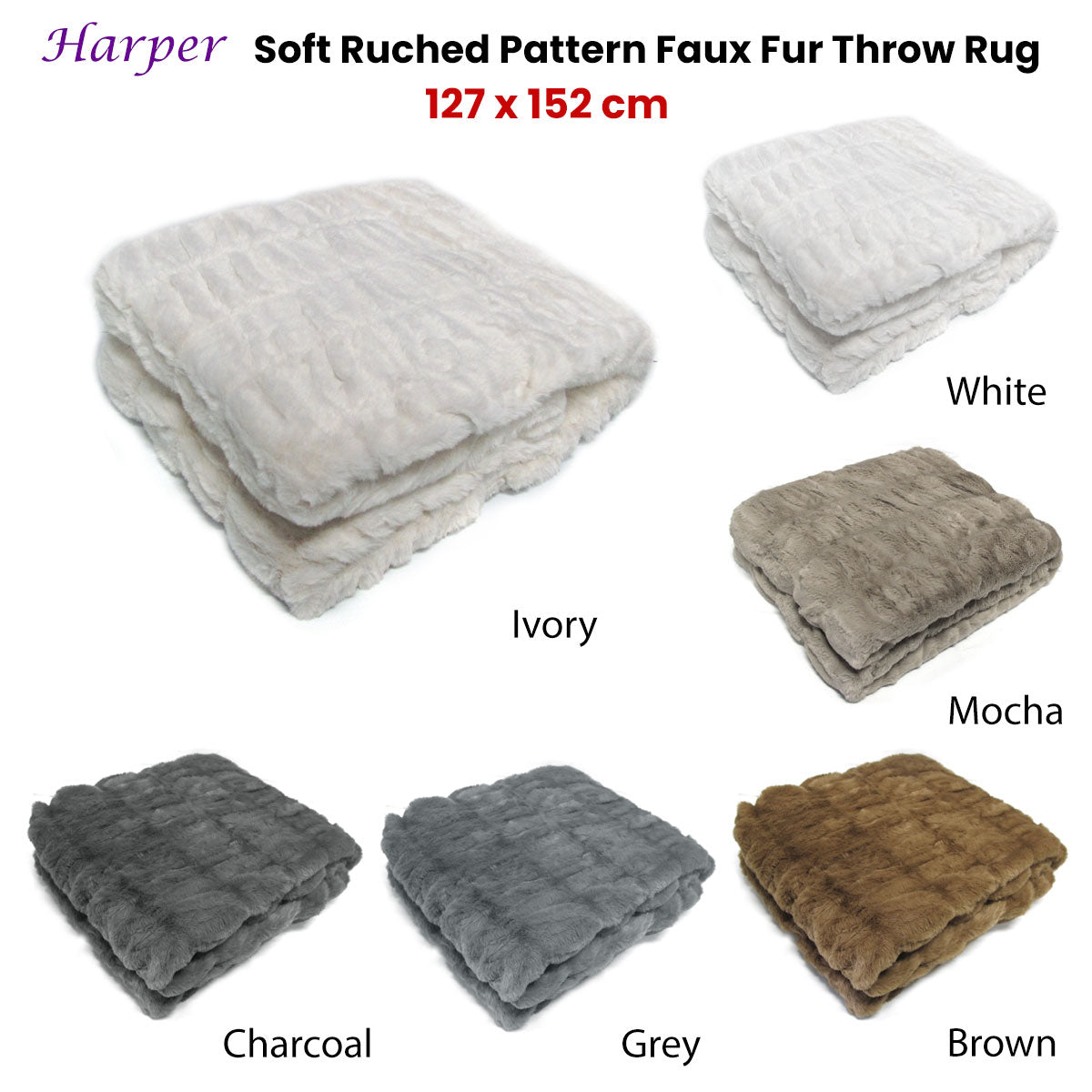 harper-soft-ruched-pattern-faux-fur-throw-rug-127-x-152-cm-mocha www.mallsonline.com.au