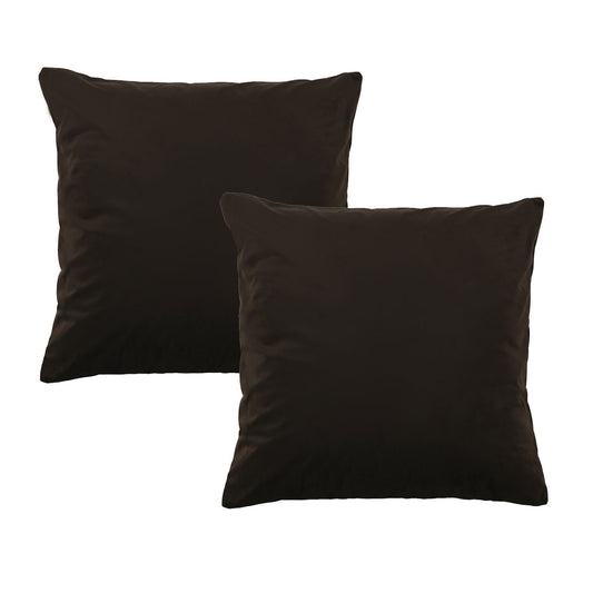 bianca-pair-of-vivid-coordinates-velvet-european-pillowcases-chocolate-65-x-65cm www.mallsonline.com.au