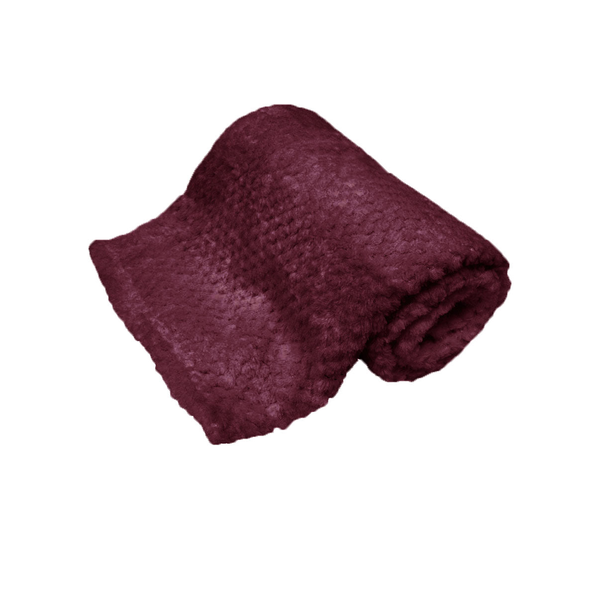 180gsm-soft-popcorn-coral-fleece-throw-rug-127-x-152cm-plum www.mallsonline.com.au