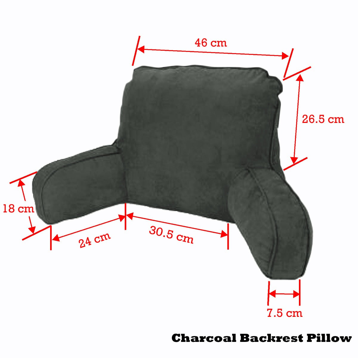 easyrest-standard-backrest-pillow-charcoal at www.mallsonline.com.au