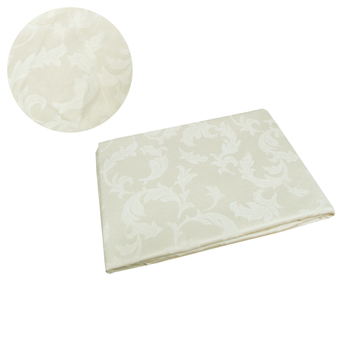damask-jacquard-polyester-tablecloth-180cm-round-small-leaf-cream www.mallsonline.com.au