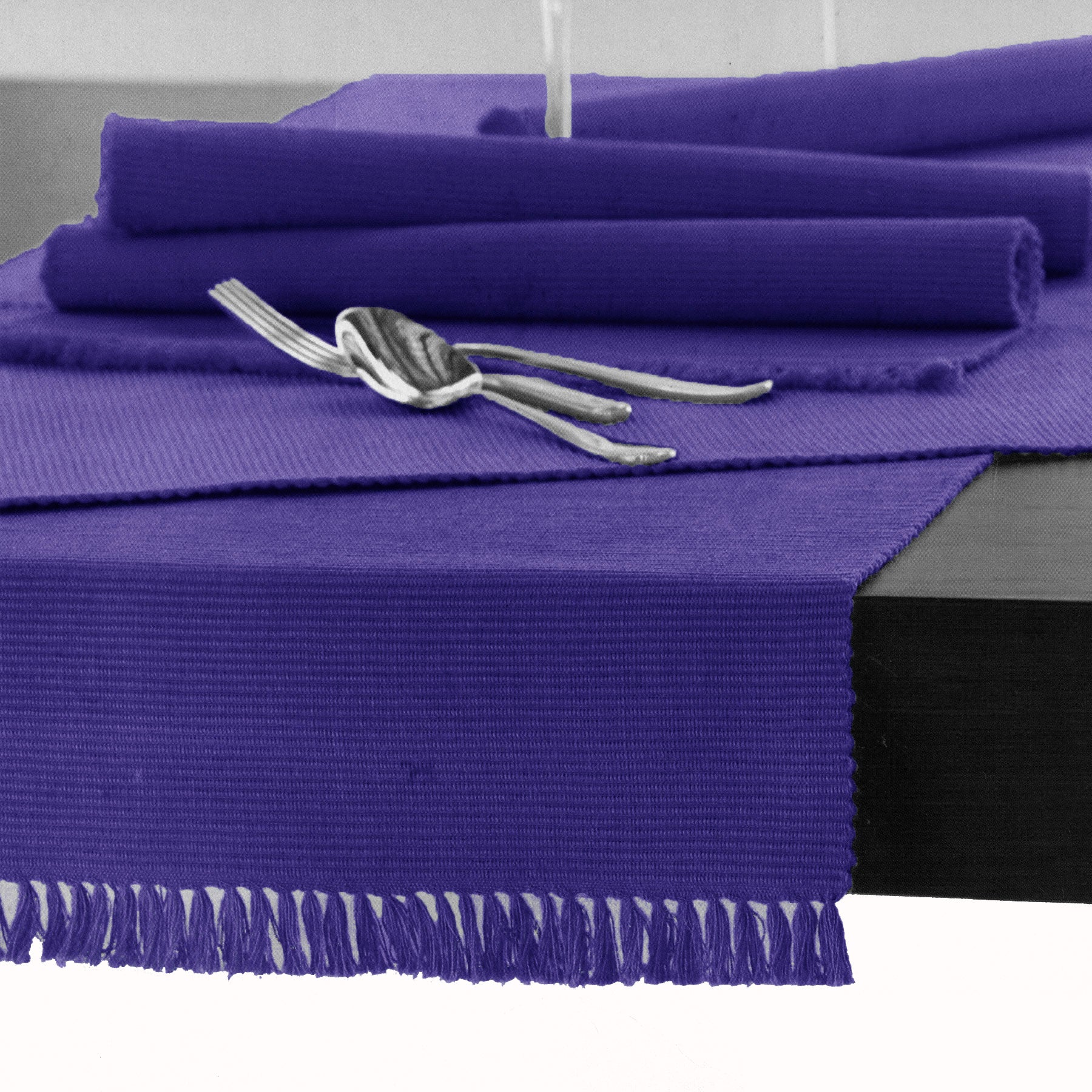 hoydu-cotton-ribbed-table-runner-45cm-x-150cm-ultra-violet www.mallsonline.com.au