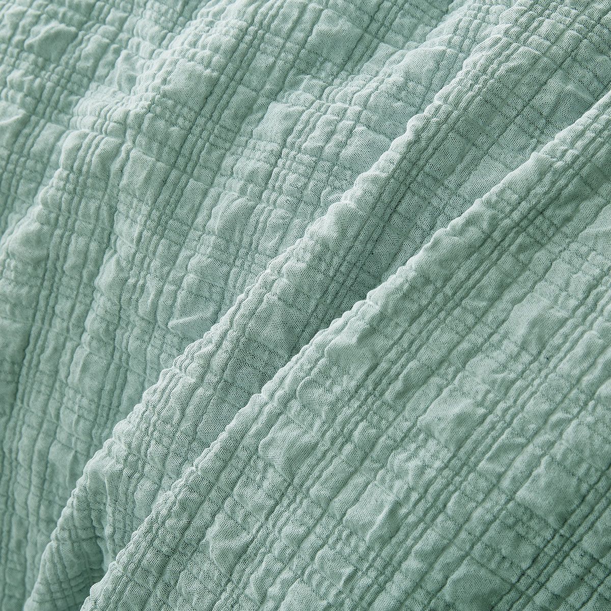 Accessorize Augusta Sage Crinkled Look Quilt Cover Set Double
