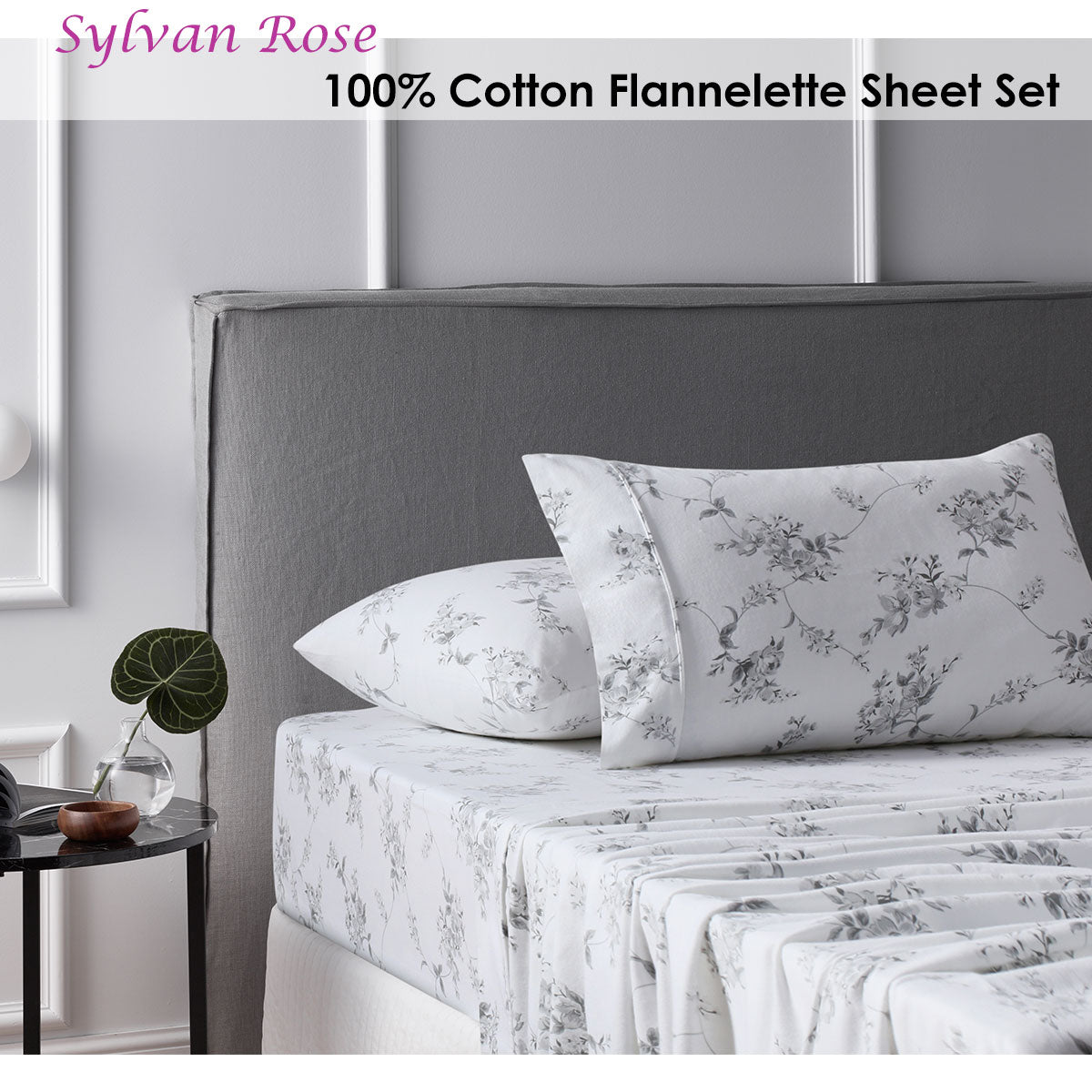 accessorize-cotton-flannelette-sheet-set-sylvan-rose-single www.mallsonline.com.au