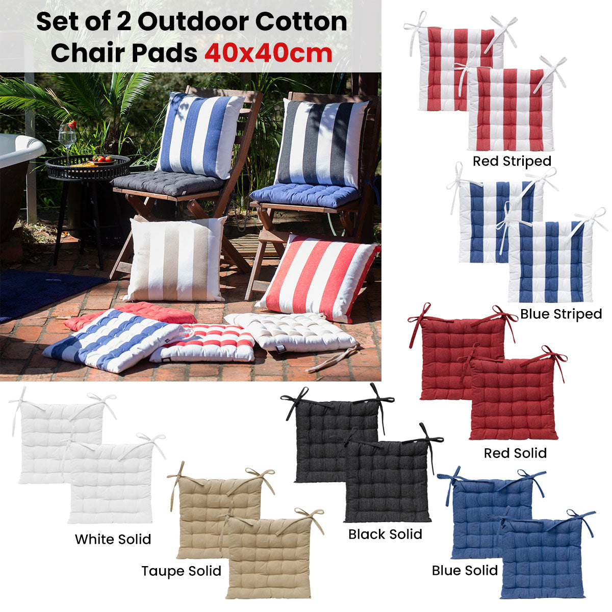 j-elliot-home-set-of-2-outdoor-100-cotton-chair-pads-40-x-40-cm-solid-white www.mallsonline.com.au