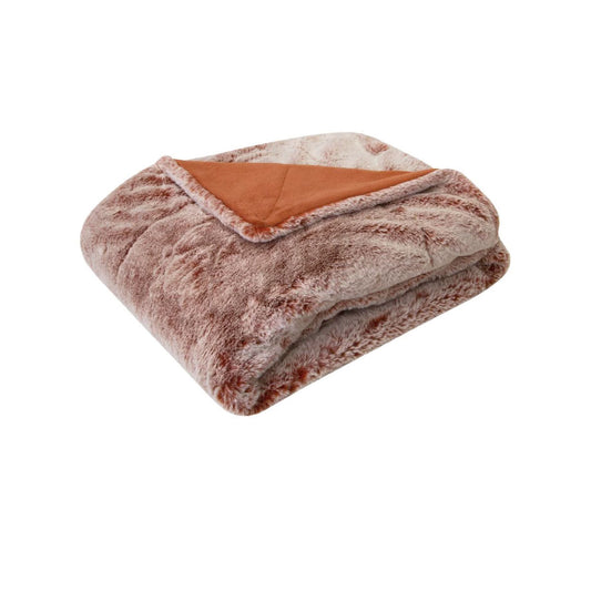 j-elliot-home-archie-terracotta-faux-fur-throw-rug-130-x-160cm www.mallsonline.com.au