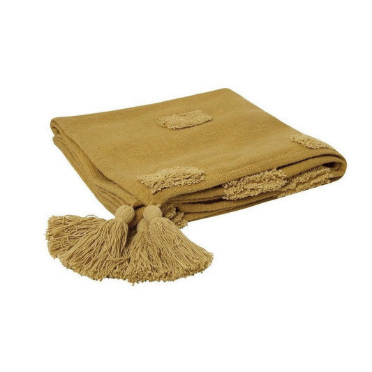 j-elliot-home-quinn-100-cotton-textured-throw-130-x-160-cm-ochre-jojoba www.mallsonline.com.au