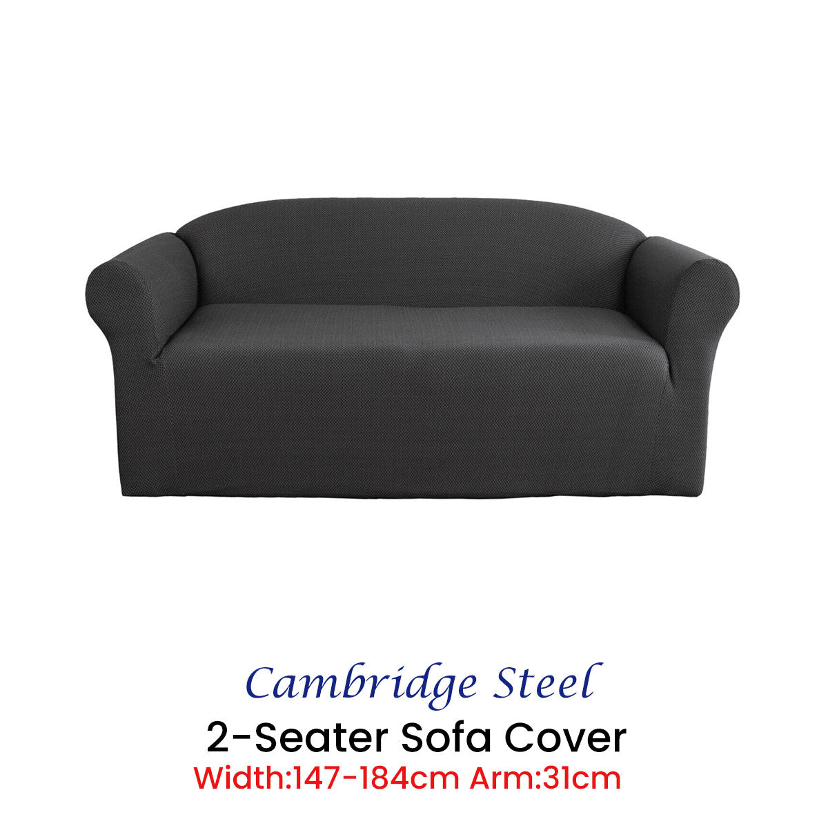 elan-cambridge-extra-stretch-couch-cover-steel-two-seater-steel www.mallsonline.com.au