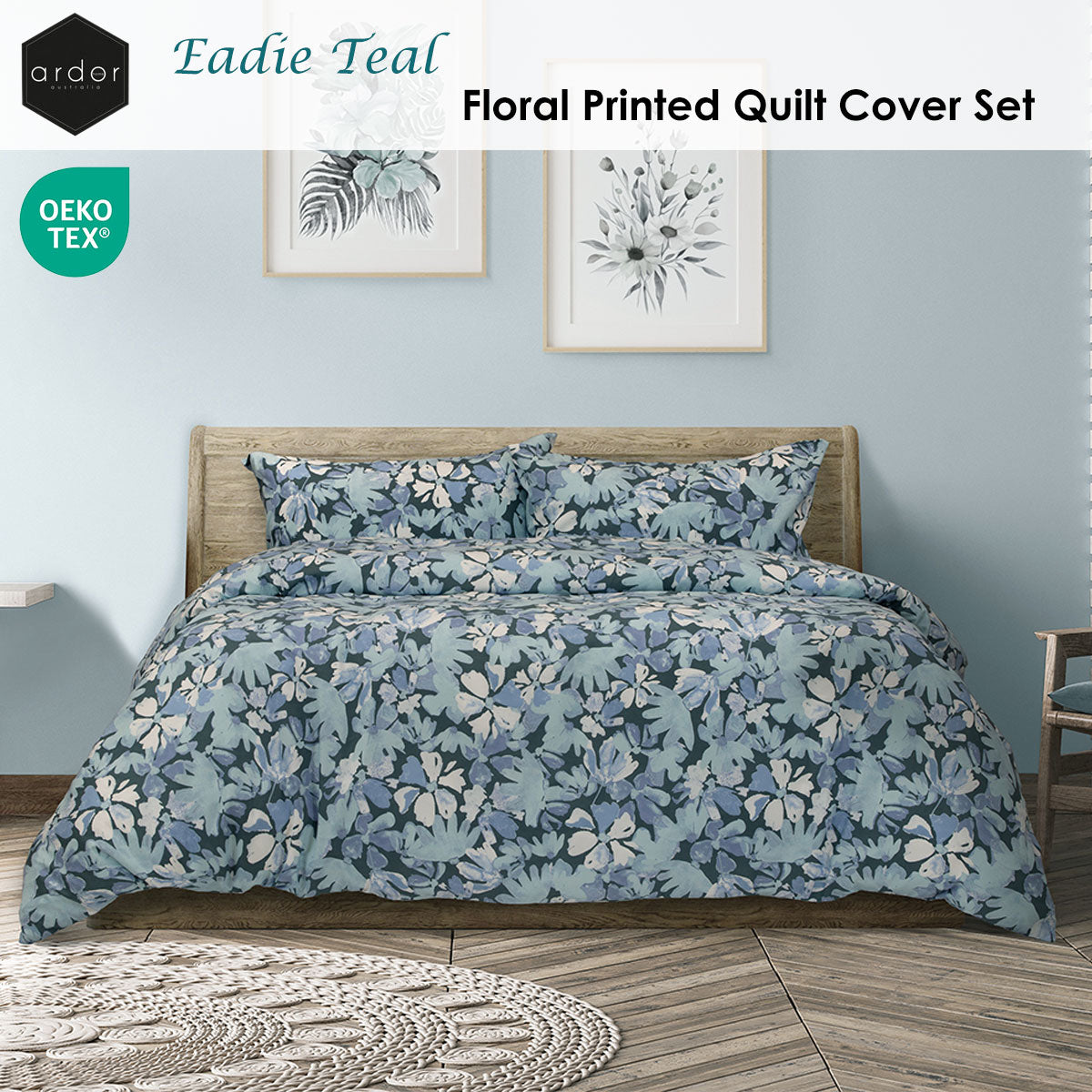 ardor-eadie-teal-floral-printed-quilt-cover-set-king www.mallsonline.com.au