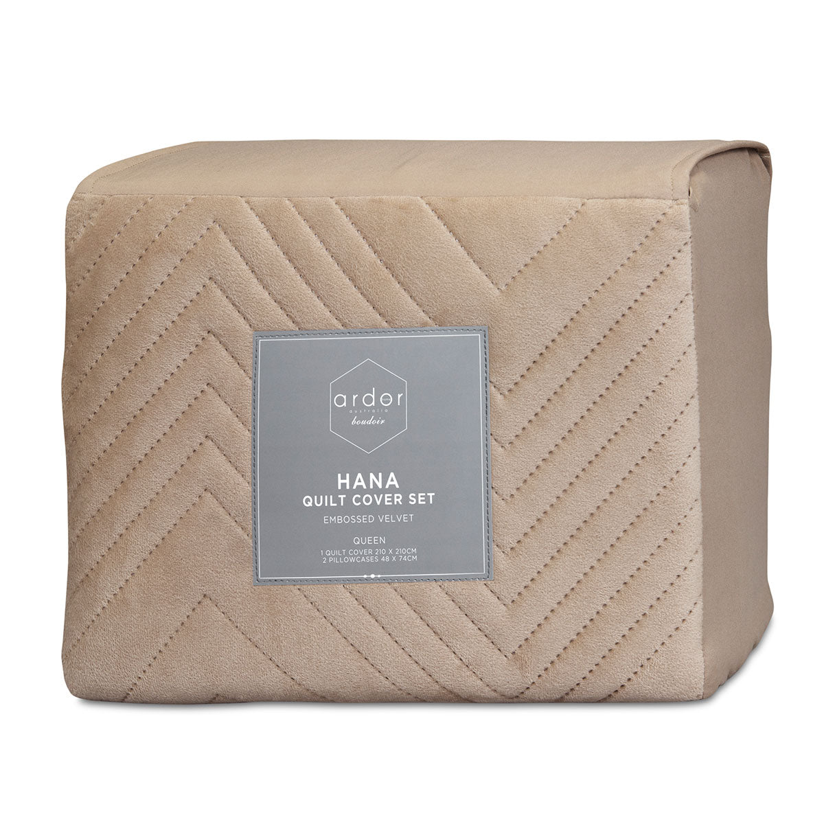 ardor-hana-champagne-embossed-velvet-quilt-cover-set-king www.mallsonline.com.au