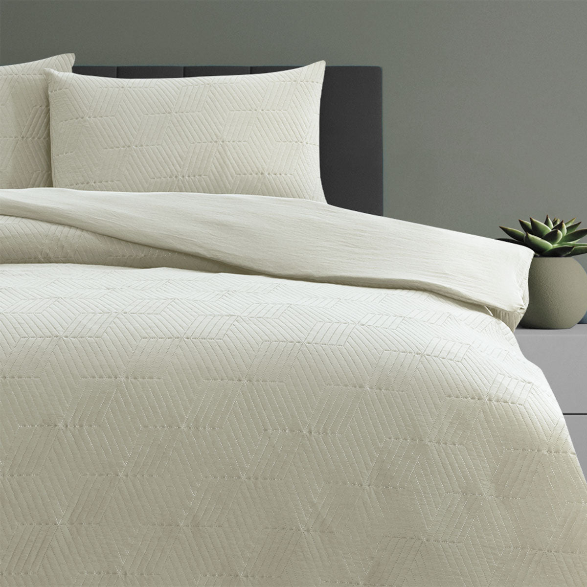 ardor-maxwell-tan-embossed-vintage-washed-quilt-cover-set-king www.mallsonline.com.au
