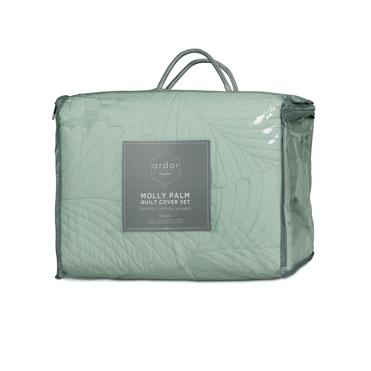 ardor-molly-palm-green-quilted-quilt-cover-set-king www.mallsonline.com.au