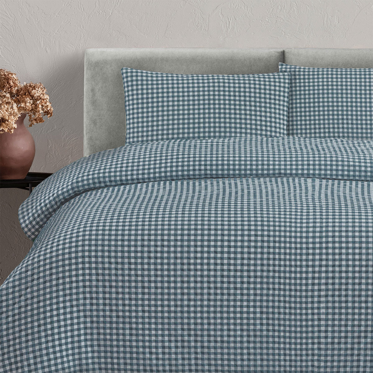 ardor-rowe-teal-textured-seersucker-quilt-cover-set-king www.mallsonline.com.au