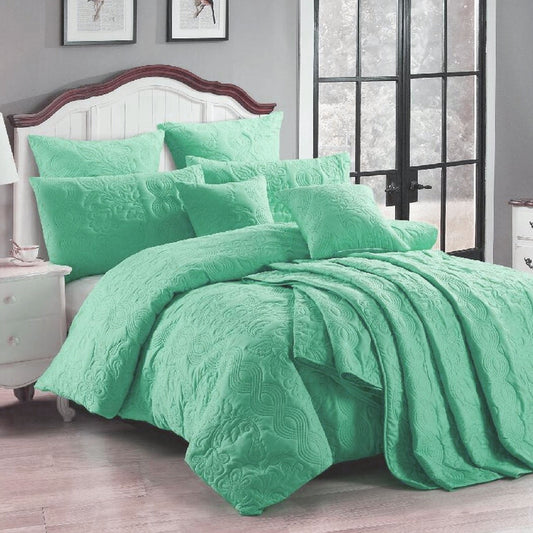 georges-fine-linens-marguerite-quilt-cover-set-wave-green-super-king www.mallsonline.com.au