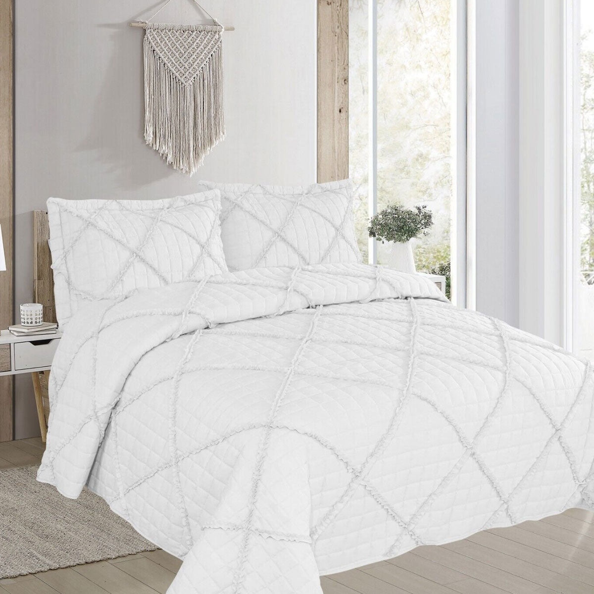 beverley-white-3-pce-lightly-quilted-polyester-cotton-coverlet-set-queen www.mallsonline.com.au