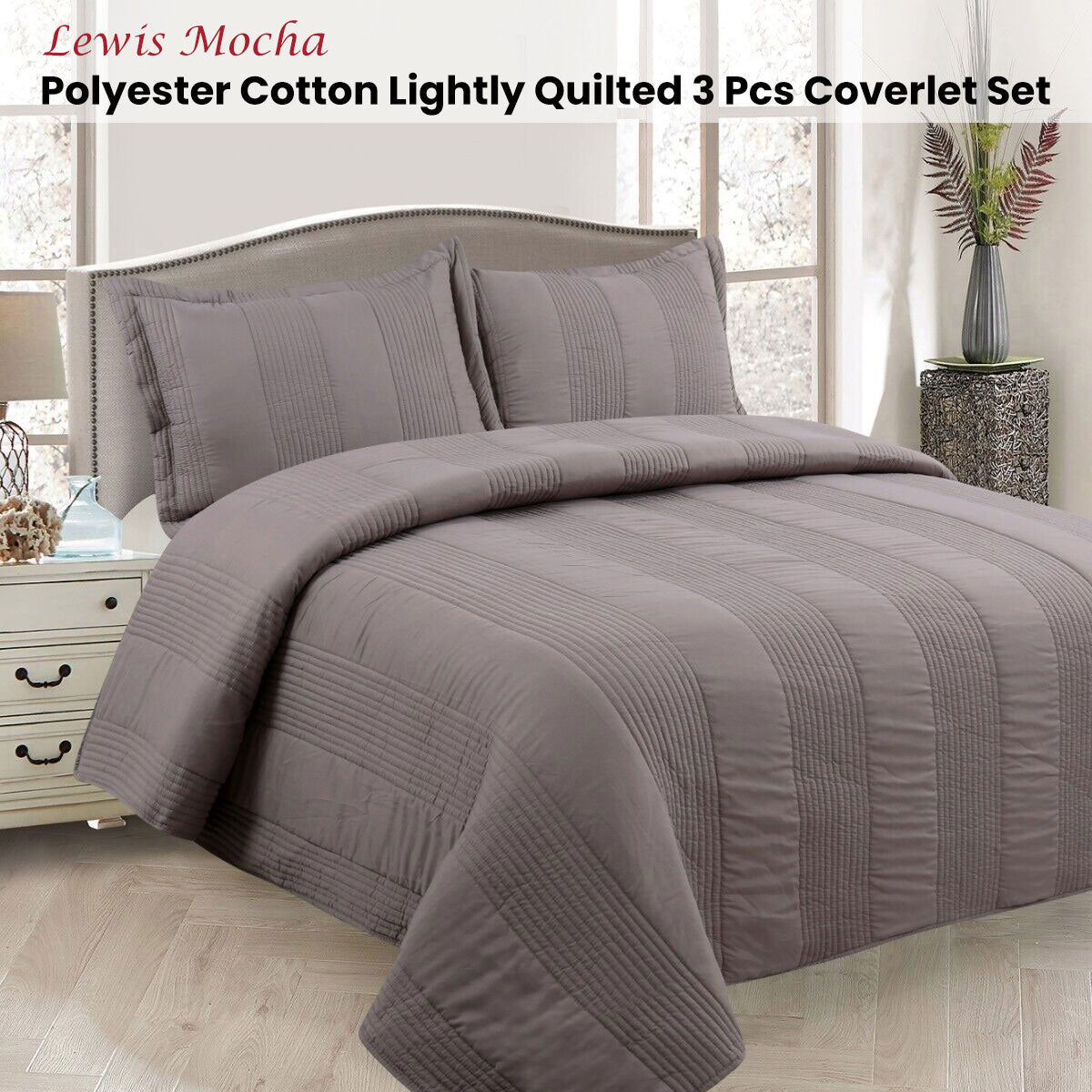 lewis-mocha-3-pce-lightly-quilted-polyester-cotton-coverlet-set-queen www.mallsonline.com.au