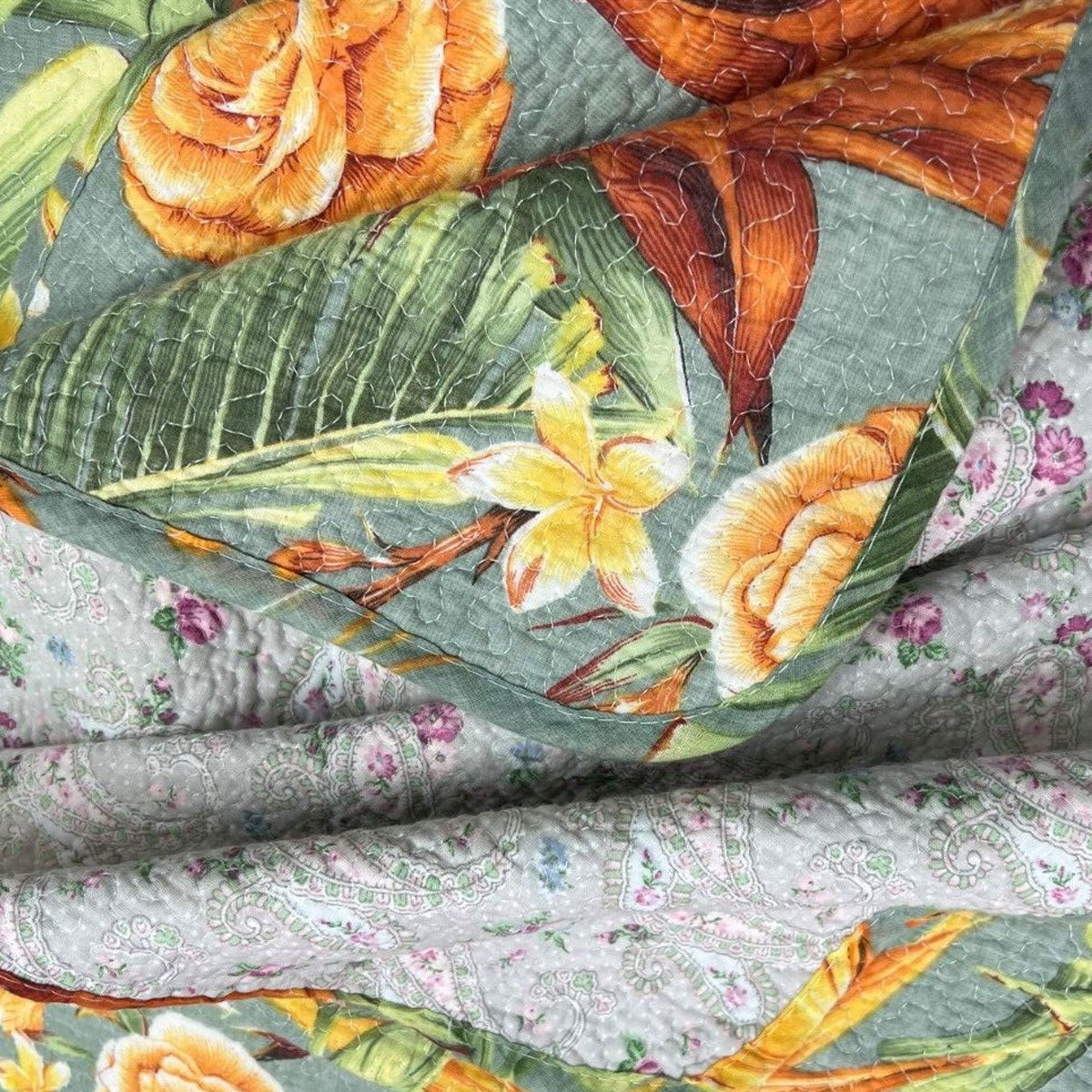 100-cotton-lightly-quilted-coverlet-set-birds-of-paradise-queen-230-x-250-cm www.mallsonline.com.au