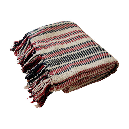 stella-100-cotton-knitted-throw-rug-natural-red www.mallsonline.com.au