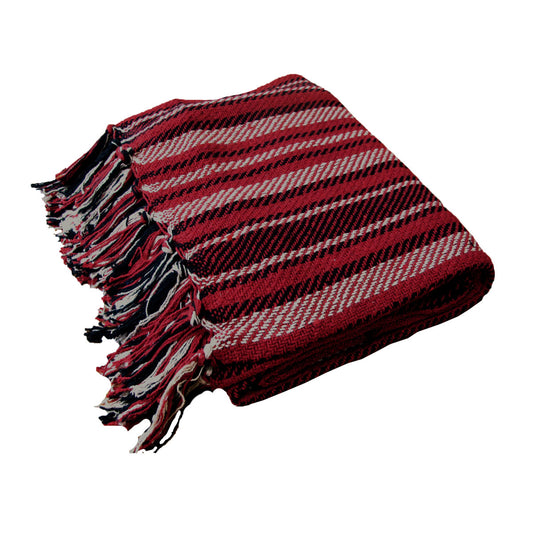 stella-100-cotton-knitted-throw-rug-red-multi www.mallsonline.com.au