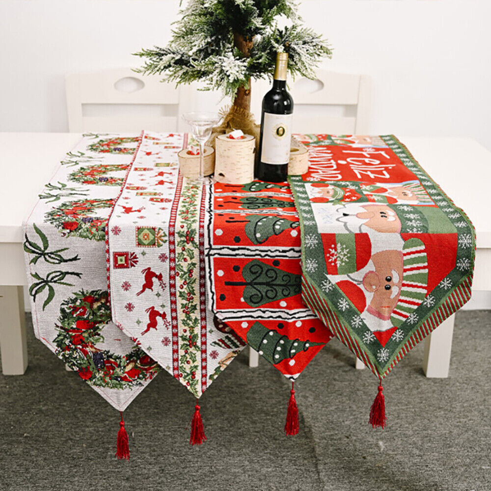 christmas-table-runner-thickened-knitted-dining-tablecloth-xmas-party-decorsanta-claus www.mallsonline.com.au