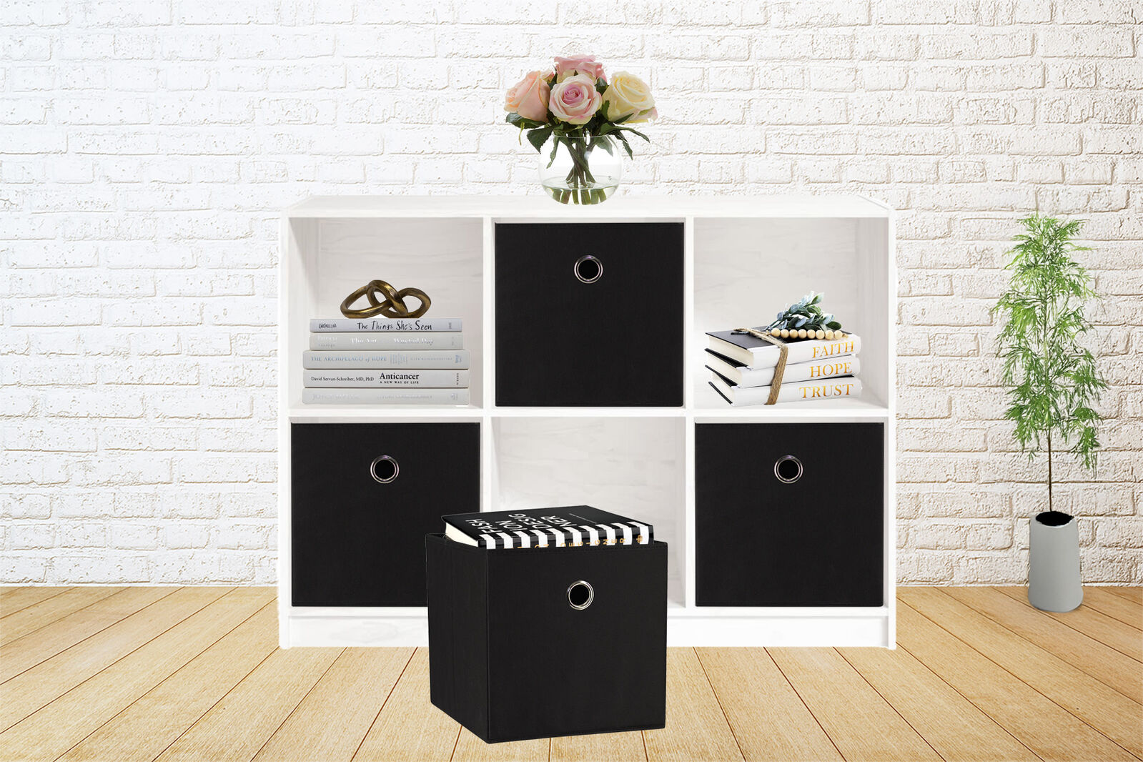 sorti-27x28x27-cm-black-8-pack-foldable-storage-cubes-fabric-bookcase-organizers-for-toys-and-more www.mallsonline.com.au