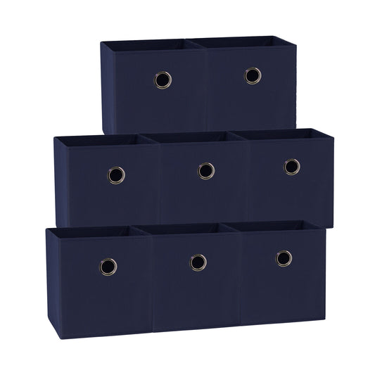 sorti-27x28x27-cm-dark-blue-8-pack-foldable-storage-cubes-fabric-bookcase-organizers-for-toys-and-more www.mallsonline.com.au