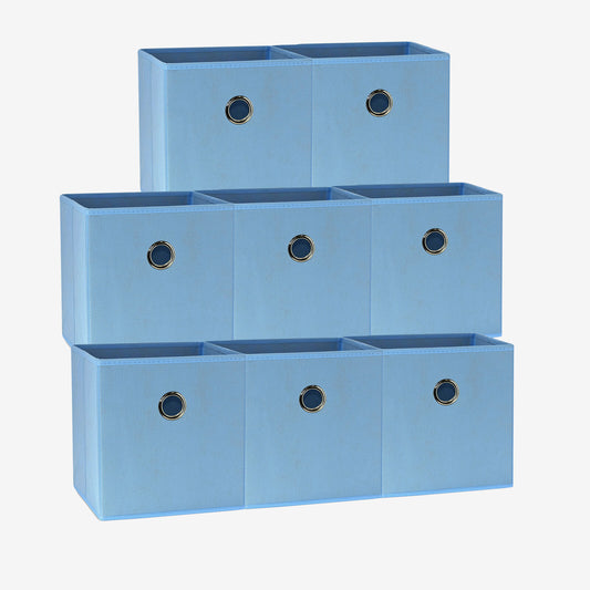 sorti-27x28x27-cm-light-blue-8-pack-foldable-storage-cubes-fabric-bookcase-organizers-for-toys-and-more www.mallsonline.com.au