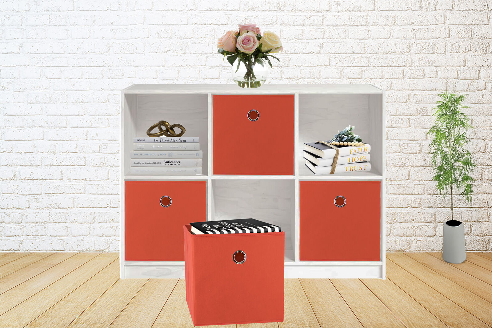 sorti-27x28x27-cm-red-8-pack-foldable-storage-cubes-fabric-bookcase-organizers-for-toys-and-more www.mallsonline.com.au