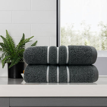 amor-classic-dobby-stripe-super-soft-premium-cotton-bath-towel-2-pcs-charcoal www.mallsonline.com.au