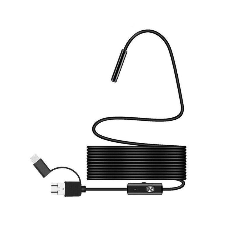 Waterproof Hd Endoscope Usb Type-C Borescope Inspection Snake Camera For Android - 10M