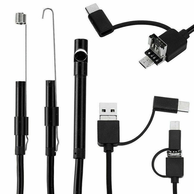 Waterproof Hd Endoscope Usb Type-C Borescope Inspection Snake Camera For Android - 10M