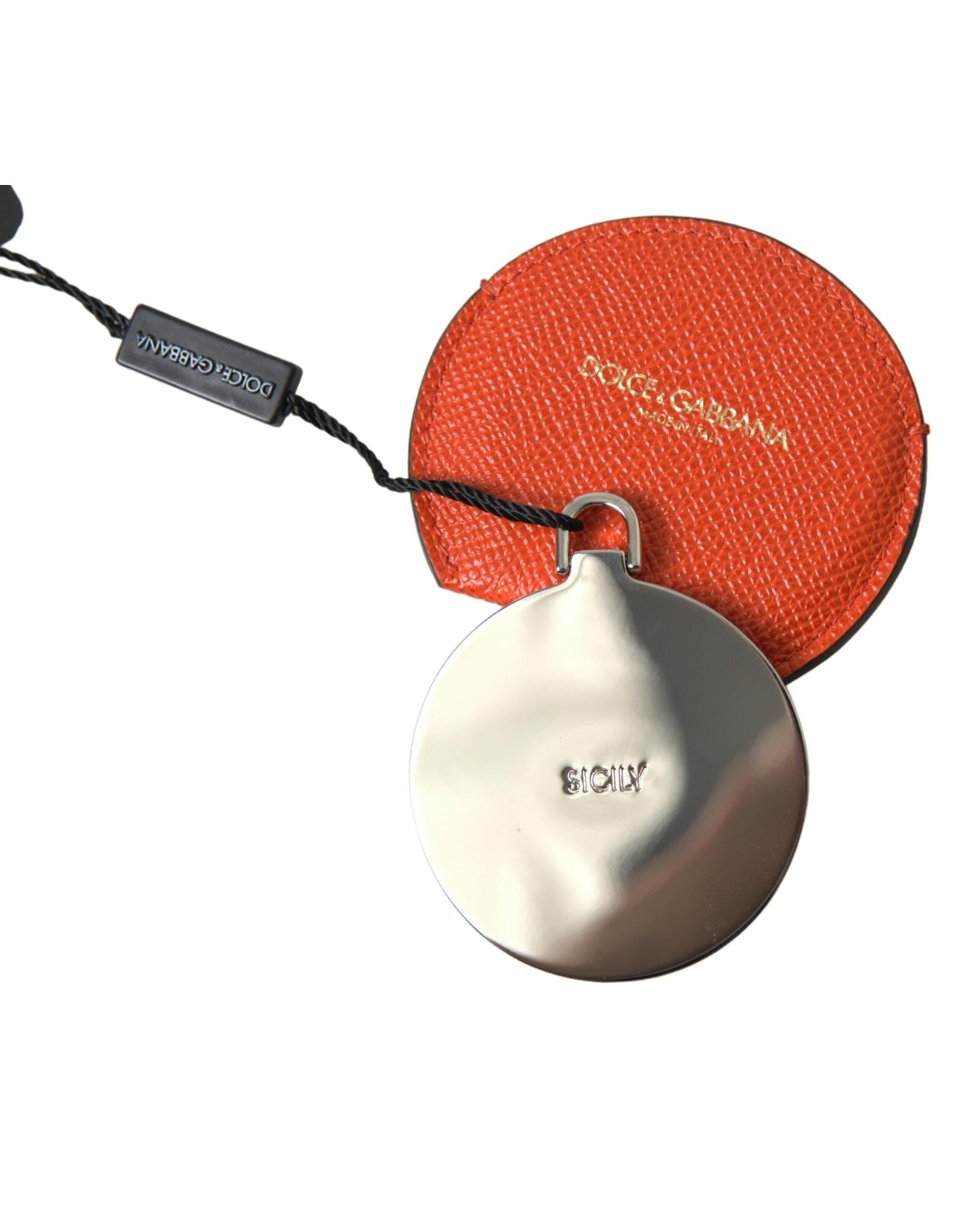 dolce-gabbana-womens-orange-calfskin-leather-round-logo-hand-mirror-holder-one-size-1