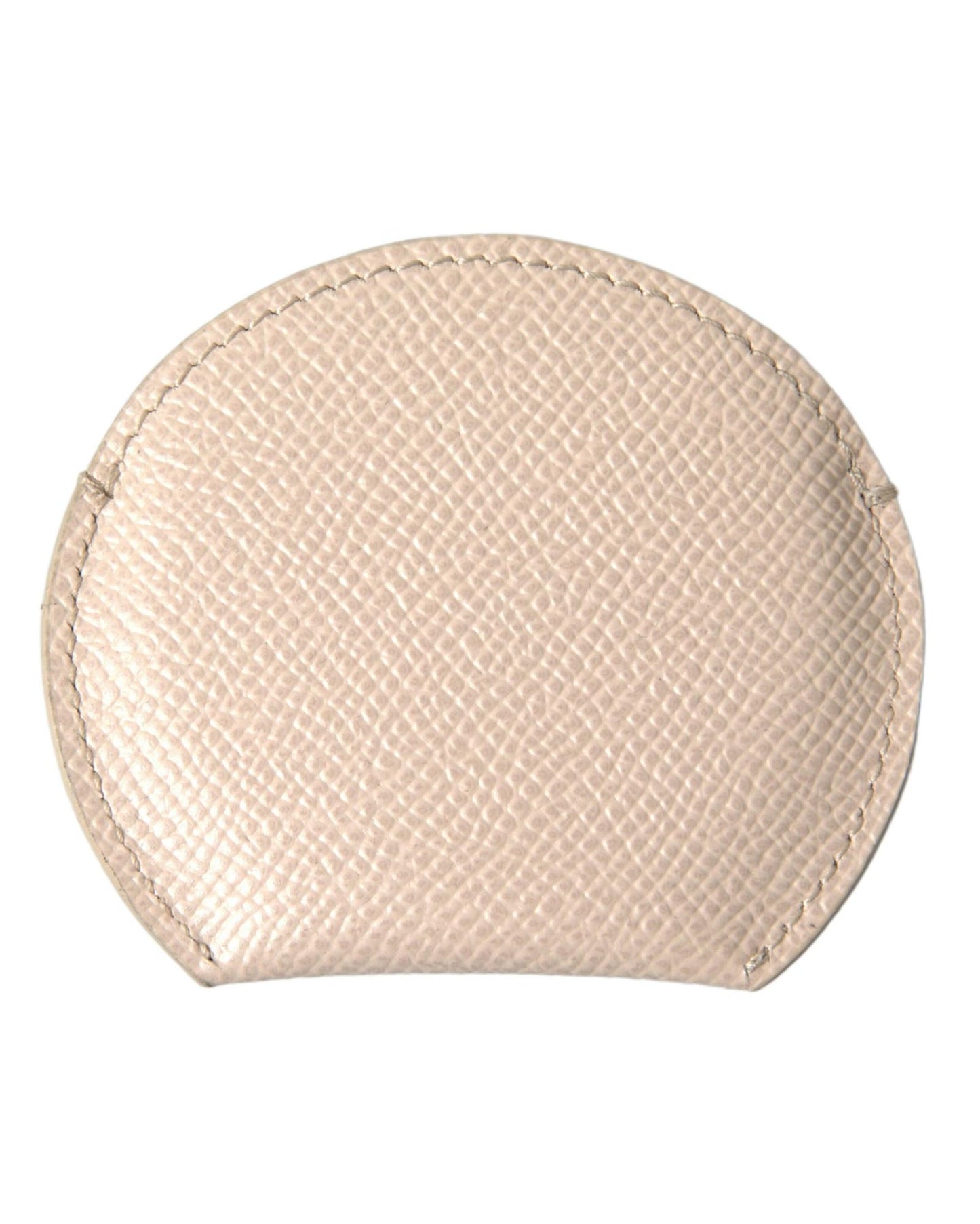 dolce-gabbana-womens-beige-calfskin-leather-round-logo-hand-mirror-holder-one-size