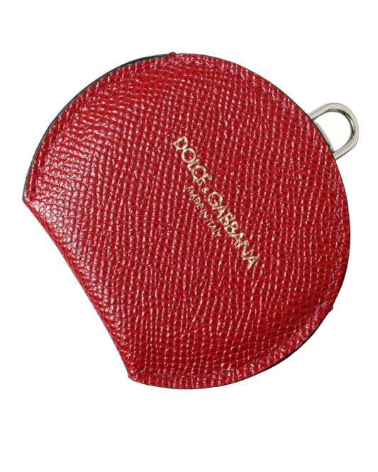 dolce-gabbana-womens-red-calfskin-leather-round-logo-hand-mirror-holder-one-size