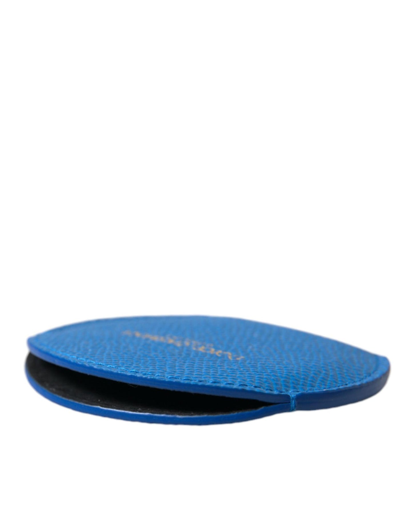 dolce-gabbana-womens-blue-calfskin-leather-round-logo-hand-mirror-holder-one-size
