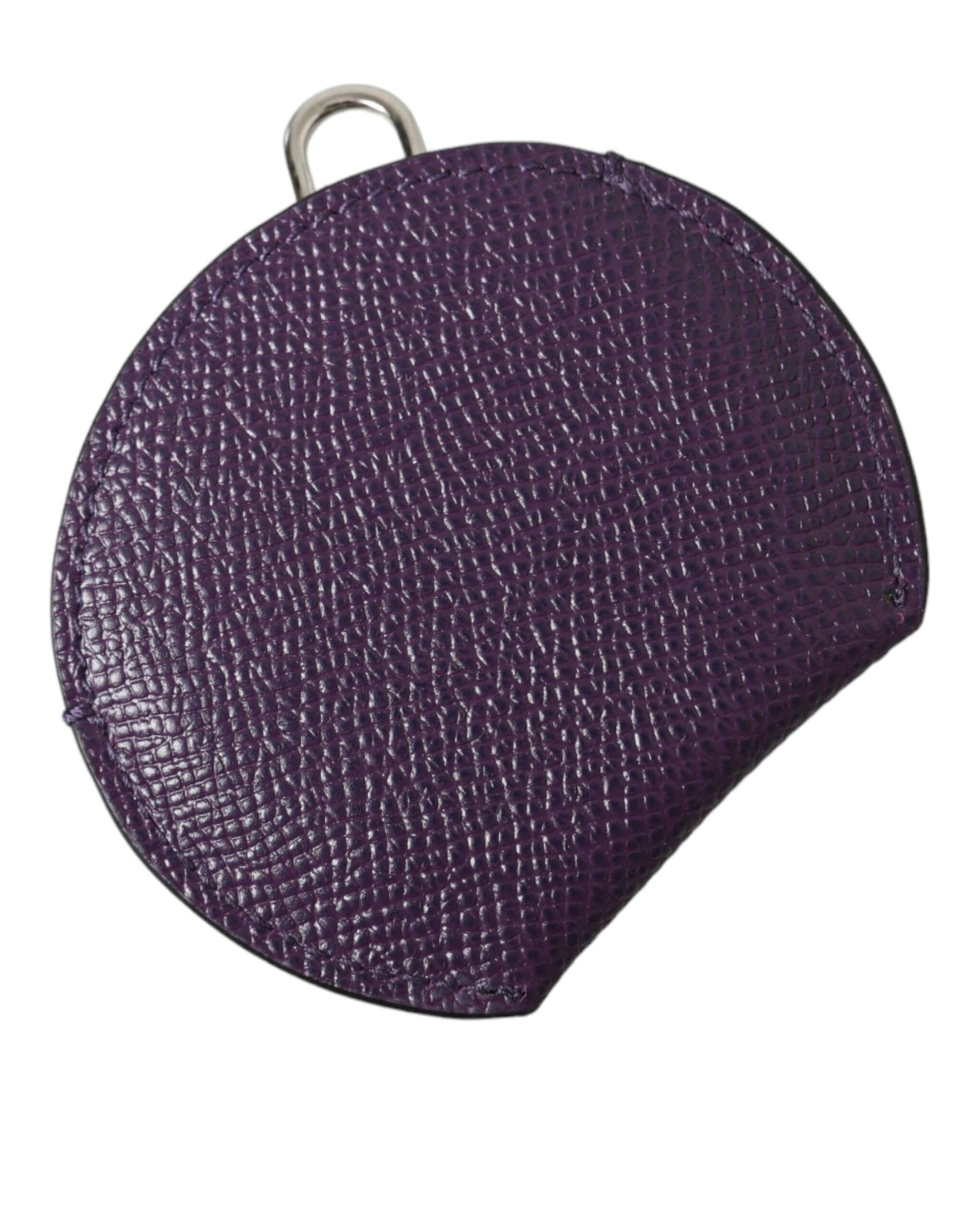 dolce-gabbana-womens-purple-calfskin-leather-round-logo-hand-mirror-holder-one-size