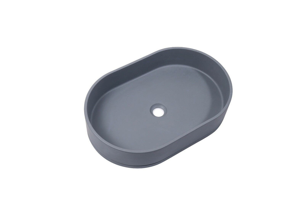ultra-modern-concrete-cement-wash-basin-counter-top-matte-dark-gray-oval-basin www.mallsonline.com.au