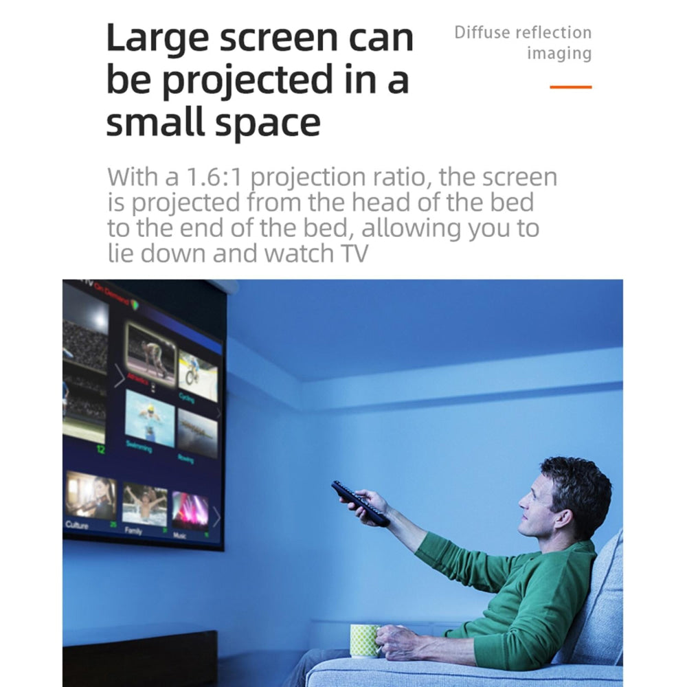 Portable Home Theater Projector - 400 Lumens Hd Same Screen Version - Black White