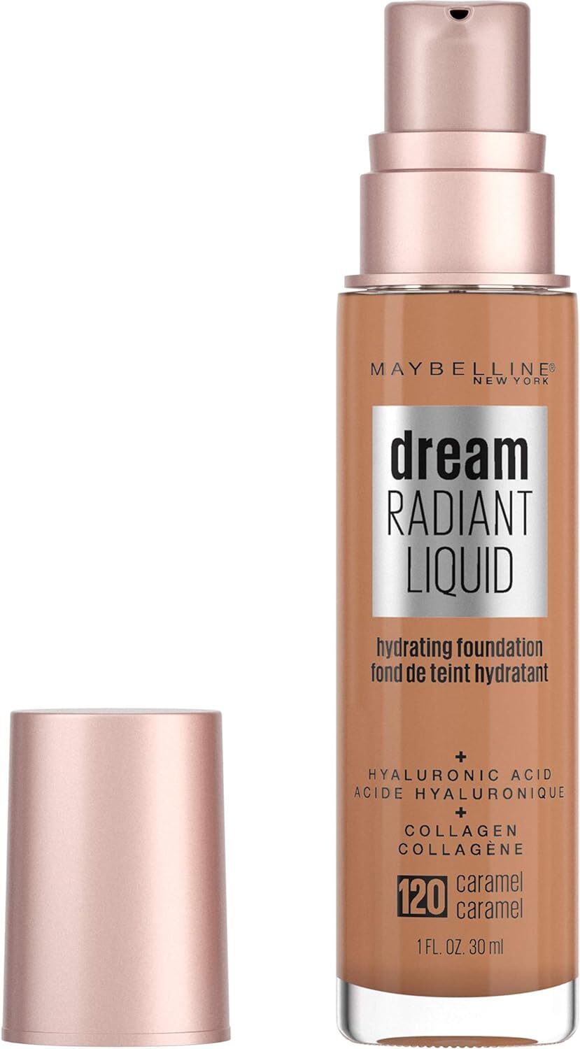 maybelline-dream-radiant-liquid-hydrating-foundation-w-collagen-caramel-120 www.mallsonline.com.au