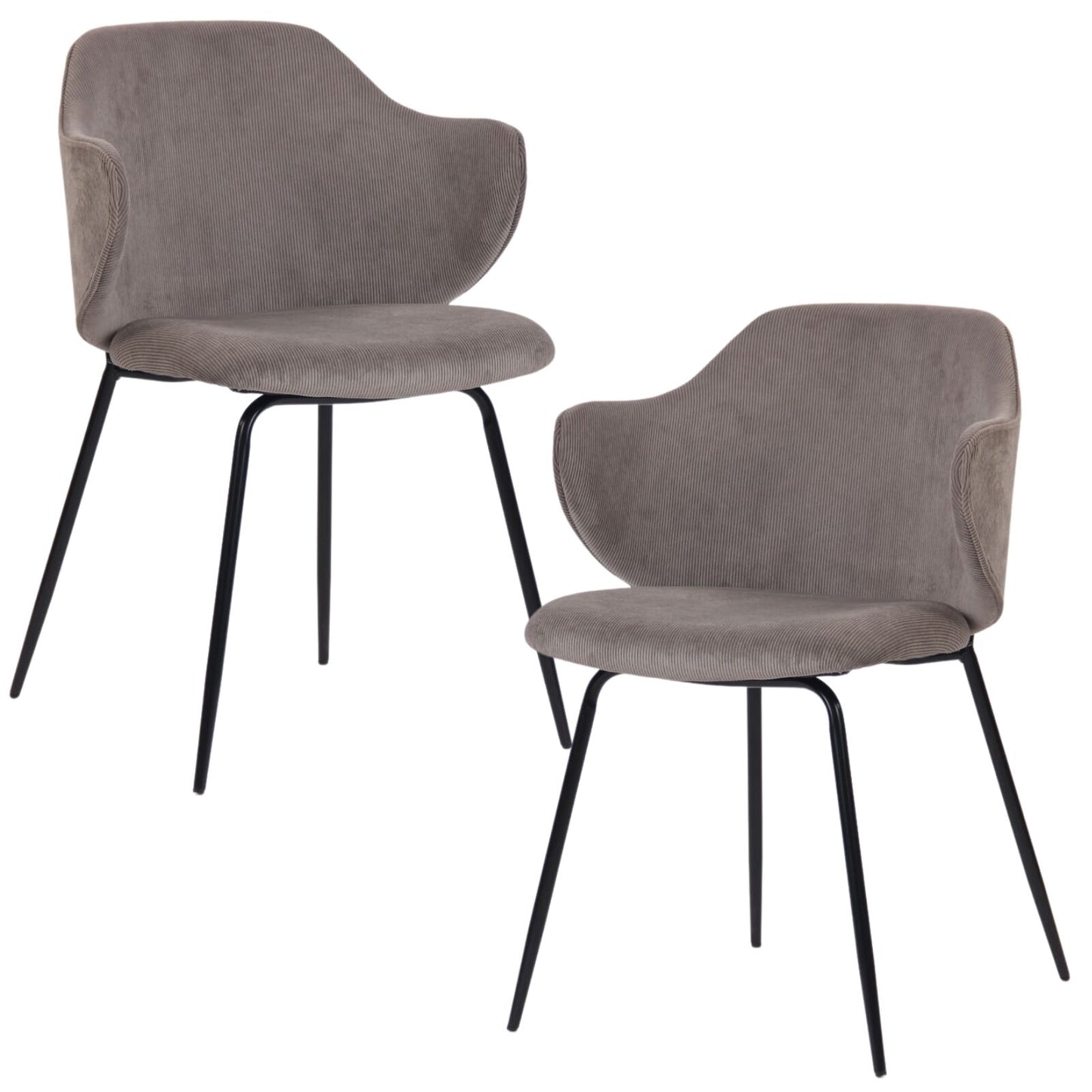 set-of-2-dining-chairs-with-corduroy-cord-fabric-in-grey
