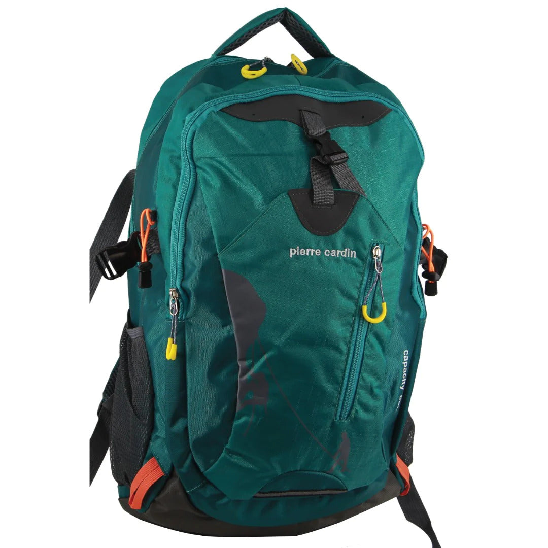 pierre-cardin-mens-nylon-travel-sport-medium-backpack-bag-in-green www.mallsonline.com.au